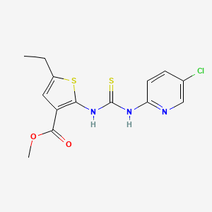 methyl 2-({[(5-chloro-2-pyridinyl)amino]carbonothioyl}amino)-5-ethyl-3-thiophenecarboxylate
