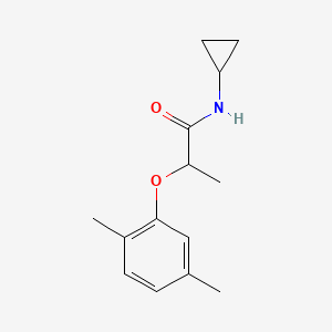 molecular formula C14H19NO2 B4700515 N-cyclopropyl-2-(2,5-dimethylphenoxy)propanamide 