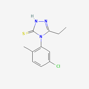 molecular formula C11H12ClN3S B4700540 4-(5-chloro-2-methylphenyl)-5-ethyl-4H-1,2,4-triazole-3-thiol 