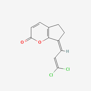 molecular formula C11H8Cl2O2 B4700545 7-(3,3-dichloro-2-propen-1-ylidene)-6,7-dihydrocyclopenta[b]pyran-2(5H)-one 