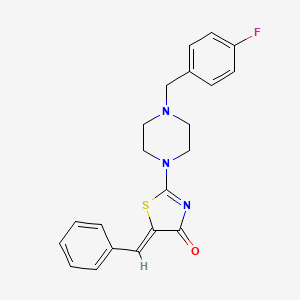 molecular formula C21H20FN3OS B4700571 5-benzylidene-2-[4-(4-fluorobenzyl)-1-piperazinyl]-1,3-thiazol-4(5H)-one 