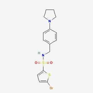 molecular formula C15H17BrN2O2S2 B4700580 5-bromo-N-[4-(1-pyrrolidinyl)benzyl]-2-thiophenesulfonamide 