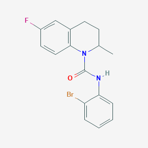molecular formula C17H16BrFN2O B4700587 N-(2-bromophenyl)-6-fluoro-2-methyl-3,4-dihydro-1(2H)-quinolinecarboxamide 