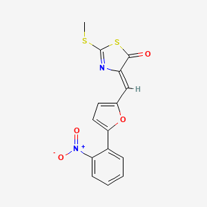molecular formula C15H10N2O4S2 B4700594 2-(methylthio)-4-{[5-(2-nitrophenyl)-2-furyl]methylene}-1,3-thiazol-5(4H)-one 