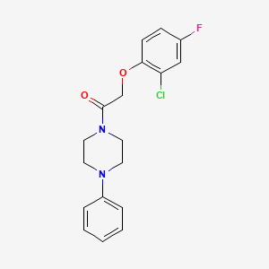 molecular formula C18H18ClFN2O2 B4700617 1-[(2-chloro-4-fluorophenoxy)acetyl]-4-phenylpiperazine 