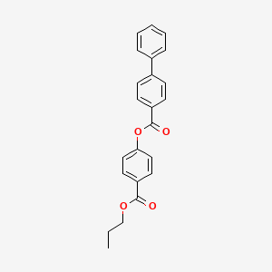 molecular formula C23H20O4 B4700622 4-(propoxycarbonyl)phenyl 4-biphenylcarboxylate 