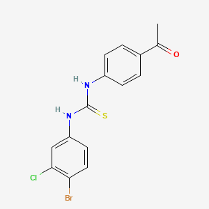 molecular formula C15H12BrClN2OS B4700640 N-(4-acetylphenyl)-N'-(4-bromo-3-chlorophenyl)thiourea 