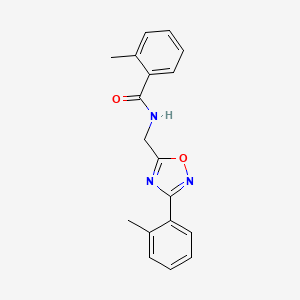 molecular formula C18H17N3O2 B4700729 2-methyl-N-{[3-(2-methylphenyl)-1,2,4-oxadiazol-5-yl]methyl}benzamide 