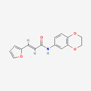 molecular formula C15H13NO4 B4700737 N-(2,3-dihydro-1,4-benzodioxin-6-yl)-3-(2-furyl)acrylamide 