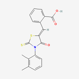 molecular formula C19H15NO3S2 B4700770 2-{[3-(2,3-dimethylphenyl)-4-oxo-2-thioxo-1,3-thiazolidin-5-ylidene]methyl}benzoic acid CAS No. 5854-79-5
