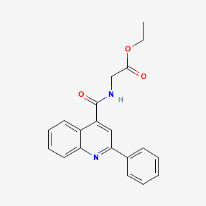 molecular formula C20H18N2O3 B4700775 ethyl N-[(2-phenyl-4-quinolinyl)carbonyl]glycinate CAS No. 5883-55-6