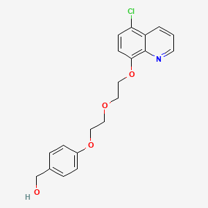 molecular formula C20H20ClNO4 B4700777 [4-(2-{2-[(5-chloro-8-quinolinyl)oxy]ethoxy}ethoxy)phenyl]methanol 