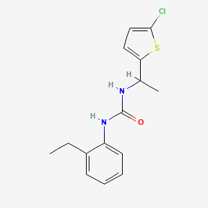 molecular formula C15H17ClN2OS B4700789 N-[1-(5-chloro-2-thienyl)ethyl]-N'-(2-ethylphenyl)urea 