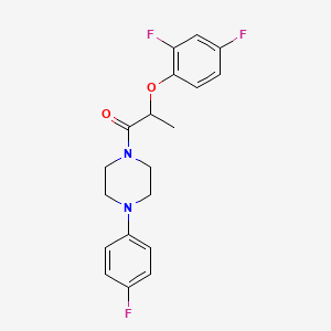 molecular formula C19H19F3N2O2 B4700797 1-[2-(2,4-difluorophenoxy)propanoyl]-4-(4-fluorophenyl)piperazine 