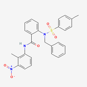 molecular formula C28H25N3O5S B4700809 2-{benzyl[(4-methylphenyl)sulfonyl]amino}-N-(2-methyl-3-nitrophenyl)benzamide 