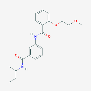 molecular formula C21H26N2O4 B4700813 N-{3-[(sec-butylamino)carbonyl]phenyl}-2-(2-methoxyethoxy)benzamide 