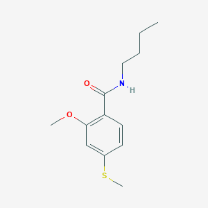 molecular formula C13H19NO2S B4700830 N-butyl-2-methoxy-4-(methylthio)benzamide 