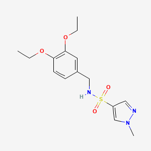 molecular formula C15H21N3O4S B4700842 N-(3,4-diethoxybenzyl)-1-methyl-1H-pyrazole-4-sulfonamide 
