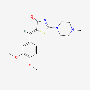 5-(3,4-dimethoxybenzylidene)-2-(4-methyl-1-piperazinyl)-1,3-thiazol-4(5H)-one