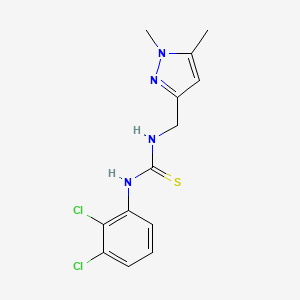 molecular formula C13H14Cl2N4S B4700869 N-(2,3-dichlorophenyl)-N'-[(1,5-dimethyl-1H-pyrazol-3-yl)methyl]thiourea 