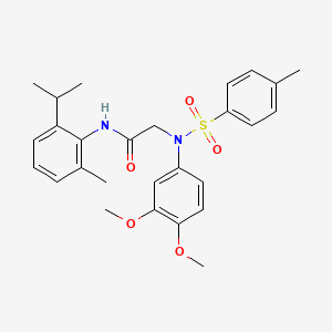 molecular formula C27H32N2O5S B4700880 N~2~-(3,4-dimethoxyphenyl)-N~1~-(2-isopropyl-6-methylphenyl)-N~2~-[(4-methylphenyl)sulfonyl]glycinamide 