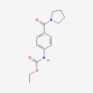 molecular formula C14H18N2O3 B4700898 ethyl [4-(1-pyrrolidinylcarbonyl)phenyl]carbamate 