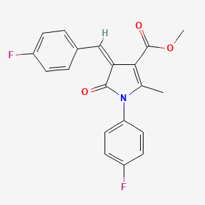 molecular formula C20H15F2NO3 B4700903 methyl 4-(4-fluorobenzylidene)-1-(4-fluorophenyl)-2-methyl-5-oxo-4,5-dihydro-1H-pyrrole-3-carboxylate 