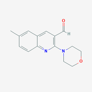 molecular formula C15H16N2O2 B470091 6-Methyl-2-morpholin-4-yl-quinoline-3-carbaldehyde CAS No. 433688-22-3