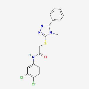 N-(3,4-dichlorophenyl)-2-[(4-methyl-5-phenyl-4H-1,2,4-triazol-3-yl)thio]acetamide