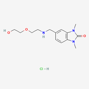 molecular formula C14H22ClN3O3 B4700946 5-({[2-(2-hydroxyethoxy)ethyl]amino}methyl)-1,3-dimethyl-1,3-dihydro-2H-benzimidazol-2-one hydrochloride 