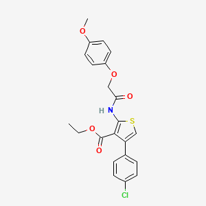 ethyl 4-(4-chlorophenyl)-2-{[(4-methoxyphenoxy)acetyl]amino}-3-thiophenecarboxylate