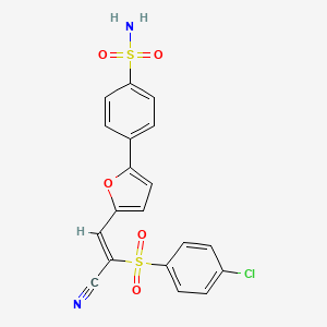 4-(5-{2-[(4-chlorophenyl)sulfonyl]-2-cyanovinyl}-2-furyl)benzenesulfonamide