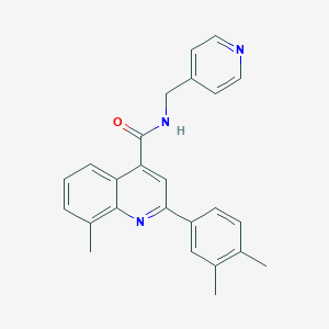 2-(3,4-dimethylphenyl)-8-methyl-N-(4-pyridinylmethyl)-4-quinolinecarboxamide