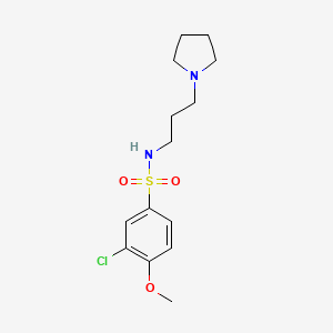 molecular formula C14H21ClN2O3S B4700984 3-chloro-4-methoxy-N-[3-(1-pyrrolidinyl)propyl]benzenesulfonamide 