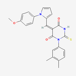 1-(3,4-dimethylphenyl)-5-{[1-(4-methoxyphenyl)-1H-pyrrol-2-yl]methylene}-2-thioxodihydro-4,6(1H,5H)-pyrimidinedione