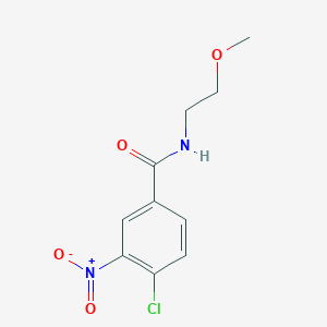 molecular formula C10H11ClN2O4 B4700995 4-chloro-N-(2-methoxyethyl)-3-nitrobenzamide 