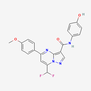 7-(difluoromethyl)-N-(4-hydroxyphenyl)-5-(4-methoxyphenyl)pyrazolo[1,5-a]pyrimidine-3-carboxamide