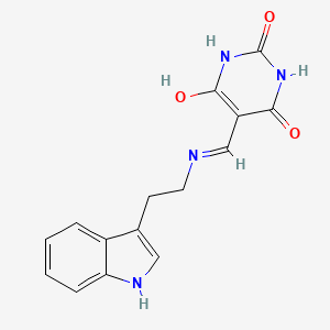 molecular formula C15H14N4O3 B4701014 5-({[2-(1H-indol-3-yl)ethyl]amino}methylene)-2,4,6(1H,3H,5H)-pyrimidinetrione 