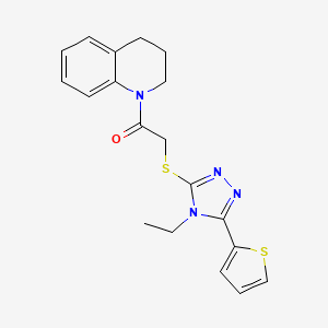 1-({[4-ethyl-5-(2-thienyl)-4H-1,2,4-triazol-3-yl]thio}acetyl)-1,2,3,4-tetrahydroquinoline