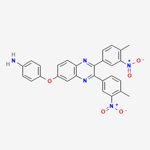 molecular formula C28H21N5O5 B4701017 (4-{[2,3-bis(4-methyl-3-nitrophenyl)-6-quinoxalinyl]oxy}phenyl)amine 