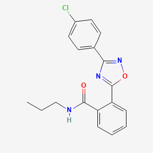 2-[3-(4-chlorophenyl)-1,2,4-oxadiazol-5-yl]-N-propylbenzamide