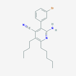 2-amino-3-(3-bromophenyl)-5-butyl-6-pentylisonicotinonitrile