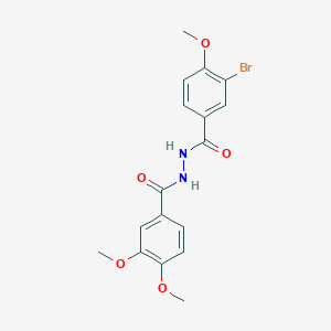 molecular formula C17H17BrN2O5 B4701040 3-bromo-N'-(3,4-dimethoxybenzoyl)-4-methoxybenzohydrazide 