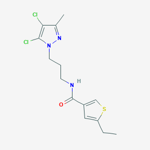 N-[3-(4,5-dichloro-3-methyl-1H-pyrazol-1-yl)propyl]-5-ethyl-3-thiophenecarboxamide