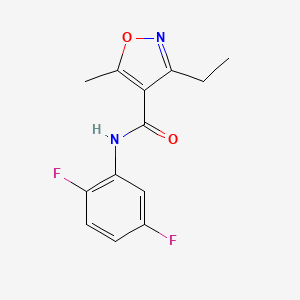 molecular formula C13H12F2N2O2 B4701050 N-(2,5-difluorophenyl)-3-ethyl-5-methyl-4-isoxazolecarboxamide 