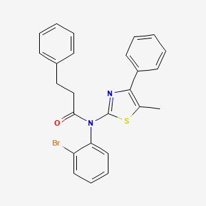 N-(2-bromophenyl)-N-(5-methyl-4-phenyl-1,3-thiazol-2-yl)-3-phenylpropanamide