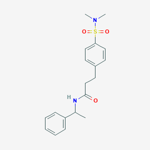 molecular formula C19H24N2O3S B4701069 3-{4-[(dimethylamino)sulfonyl]phenyl}-N-(1-phenylethyl)propanamide 