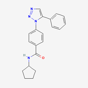 N-cyclopentyl-4-(5-phenyl-1H-1,2,3-triazol-1-yl)benzamide