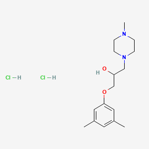 molecular formula C16H28Cl2N2O2 B4701128 1-(3,5-dimethylphenoxy)-3-(4-methyl-1-piperazinyl)-2-propanol dihydrochloride 