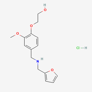 molecular formula C15H20ClNO4 B4701159 2-(4-{[(2-furylmethyl)amino]methyl}-2-methoxyphenoxy)ethanol hydrochloride 